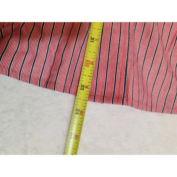 Izod NWT Shirt Mens 2XL Red Striped Long Sleeve Preppy Business Work MSRP $60 - Picture 12 of 12